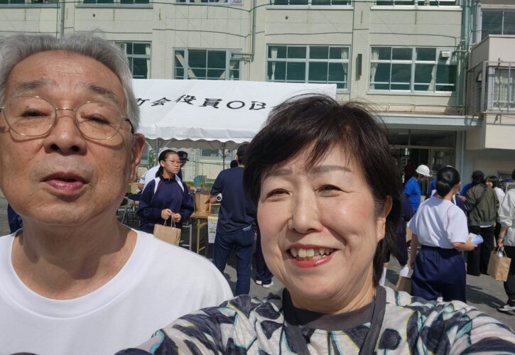 葛西第三中学校で新田町会の防災訓練に参加（画像1）
